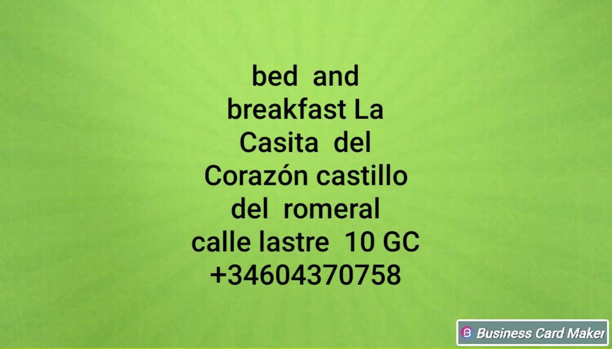 לינה וארוחת בוקר Castillo del Romeral La Casita Del Corazon מראה חיצוני תמונה